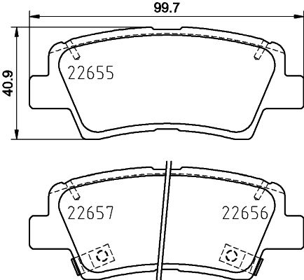 HELLA-PAGID Fékbetét, mind 8DB355031-681_HELP