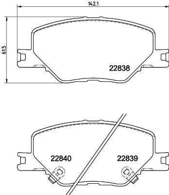 HELLA-PAGID Fékbetét, mind 8DB355039-061_HELP