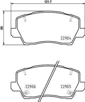 HELLA-PAGID Fékbetét, mind 8DB355039-491_HELP