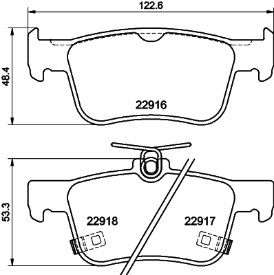 HELLA-PAGID Fékbetét, mind 8DB355040-871_HELP