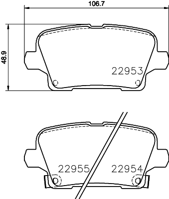 HELLA-PAGID Hátsó fékbetét 8DB355039-501_HELP