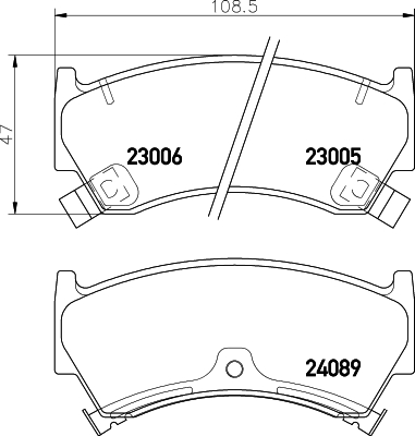 HELLA-PAGID Első fékbetét 8DB355009-821