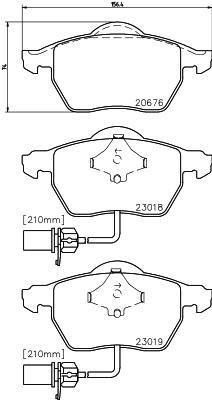 HELLA-PAGID Első fékbetét 8DB355010-731