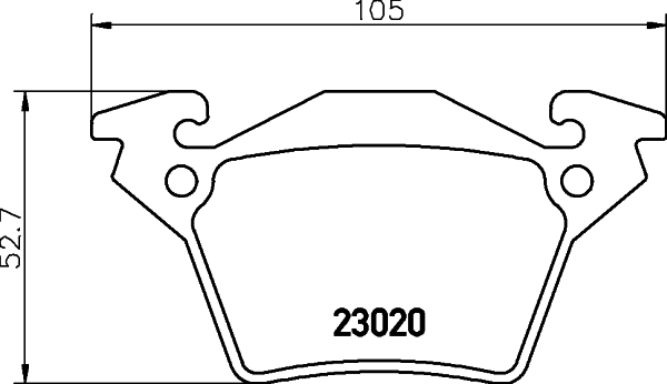 HELLA-PAGID Hátsó fékbetét 8DB355008-641