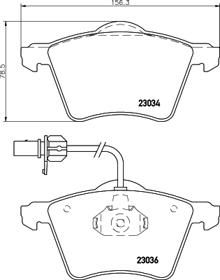 HELLA-PAGID Első fékbetét 8DB355008-771