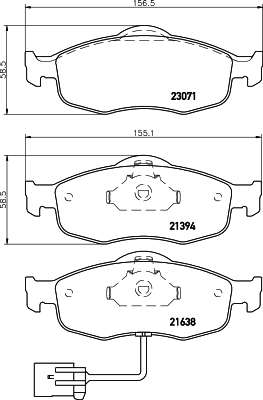 HELLA-PAGID Első fékbetét 8DB355007-751