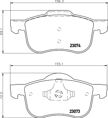 HELLA-PAGID Első fékbetét 8DB355008-851