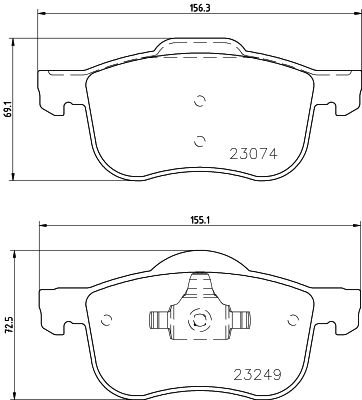 HELLA-PAGID Első fékbetét 8DB355006-851