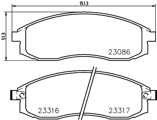 HELLA-PAGID Első fékbetét 8DB355006-731