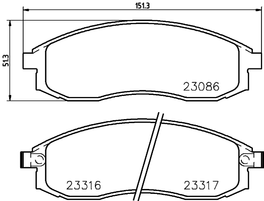 HELLA-PAGID Első fékbetét 8DB355016-891