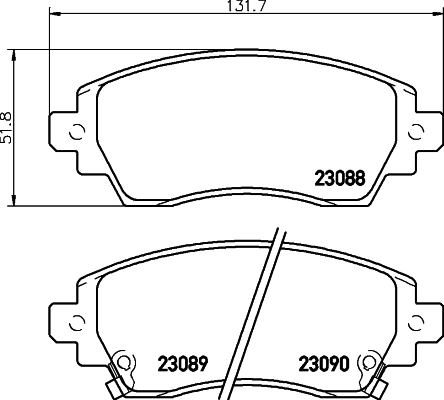 HELLA-PAGID Első fékbetét 8DB355017-101