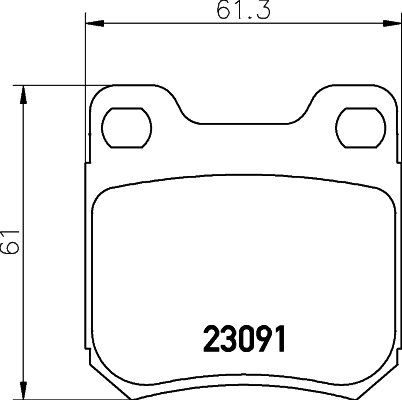 HELLA-PAGID Hátsó fékbetét 8DB355009-041