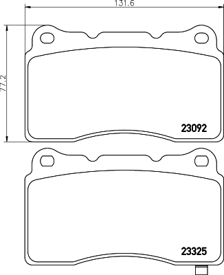 HELLA-PAGID Első fékbetét 8DB355006-601