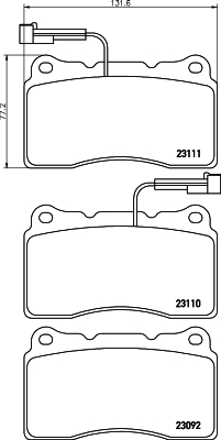 HELLA-PAGID Első fékbetét 8DB355018-361