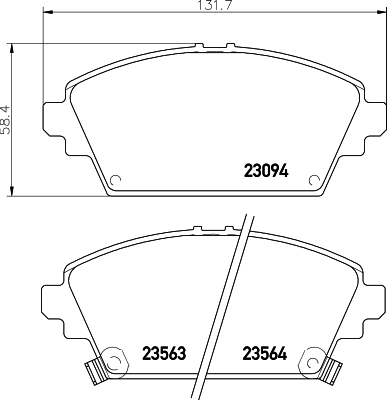 HELLA-PAGID Első fékbetét 8DB355017-171