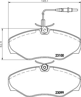 HELLA-PAGID Első fékbetét 8DB355018-501