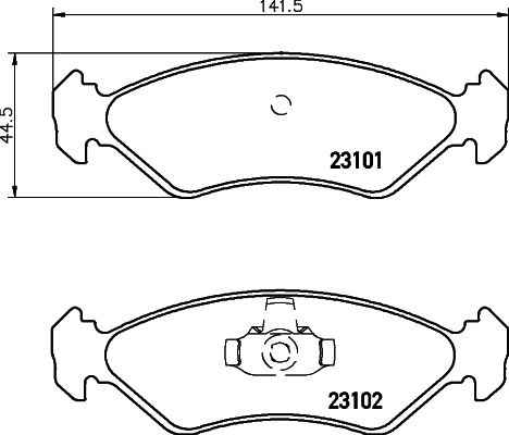 HELLA-PAGID Első fékbetét 8DB355008-051