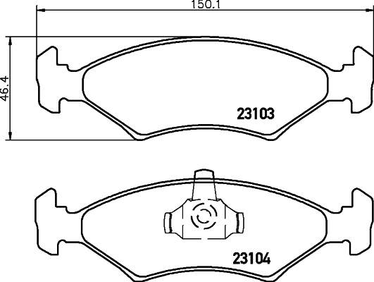 HELLA-PAGID Első fékbetét 8DB355008-331