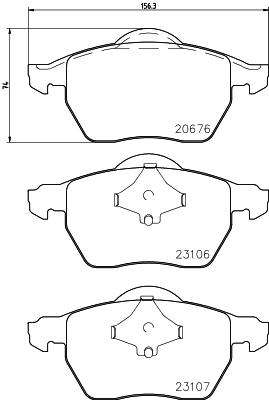 HELLA-PAGID Első fékbetét 8DB355006-921