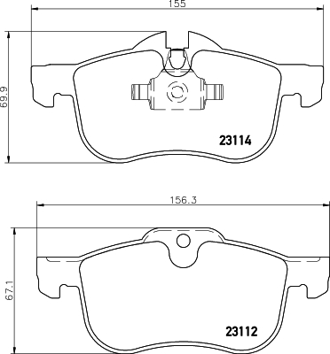 HELLA-PAGID Első fékbetét 8DB355008-941