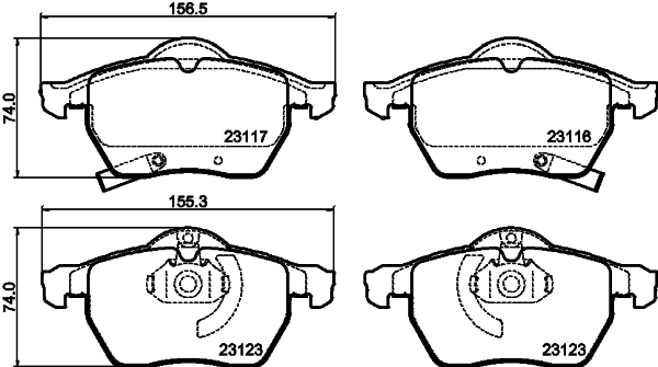 HELLA-PAGID Első fékbetét 8DB355008-141