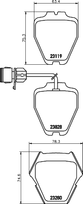 HELLA-PAGID Első fékbetét 8DB355008-791