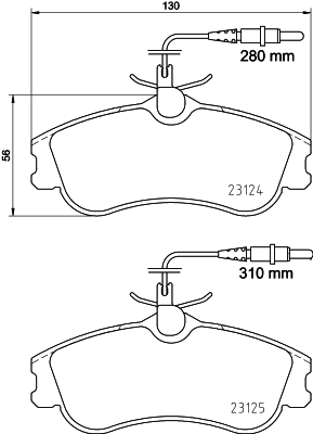 HELLA-PAGID Első fékbetét 8DB355018-261