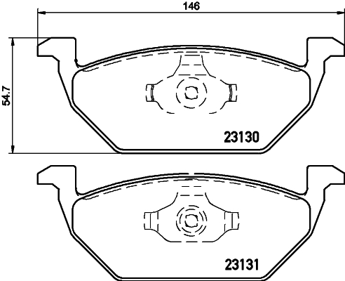 HELLA-PAGID Első fékbetét 8DB355008-591