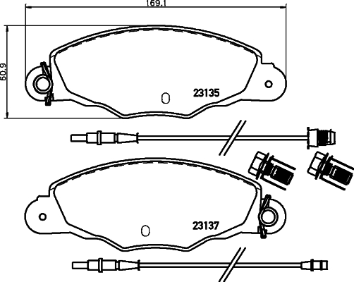 HELLA-PAGID Első fékbetét 8DB355019-331