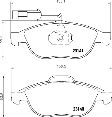 HELLA-PAGID Első fékbetét 8DB355008-421