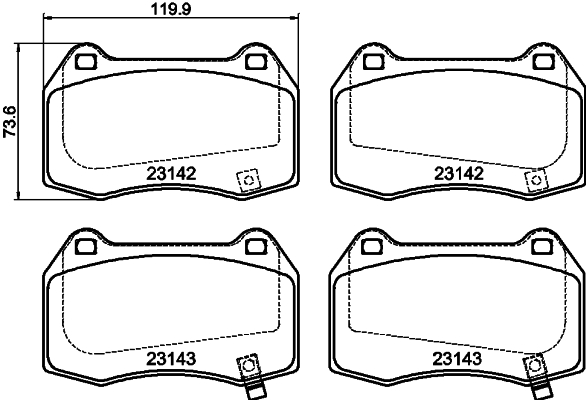 HELLA-PAGID Első fékbetét 8DB355010-681