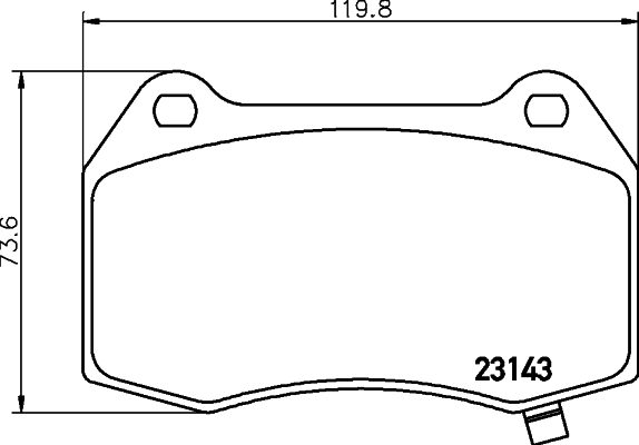 HELLA-PAGID Hátsó fékbetét 8DB355014-461