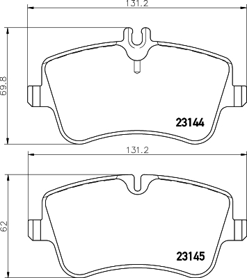 HELLA-PAGID Első fékbetét 8DB355018-351