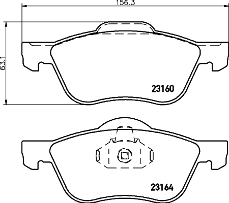 HELLA-PAGID Első fékbetét 8DB355010-911