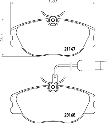 HELLA-PAGID Első fékbetét 8DB355018-181