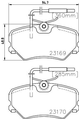 HELLA-PAGID Első fékbetét 8DB355018-401