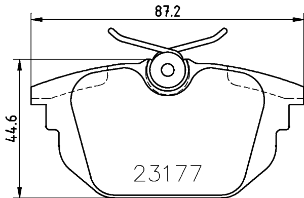 HELLA-PAGID Hátsó fékbetét 8DB355018-371