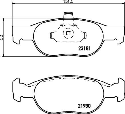 HELLA-PAGID Első fékbetét 8DB355008-431