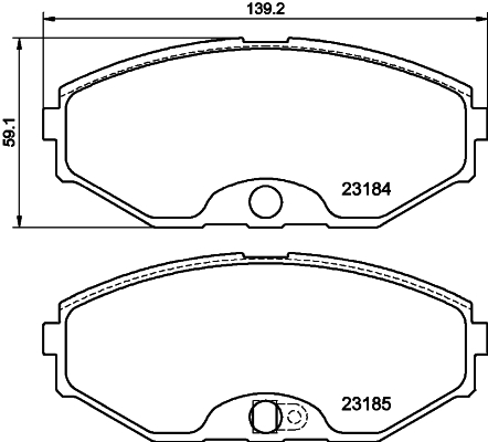 HELLA-PAGID Első fékbetét 8DB355011-181