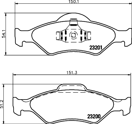 HELLA-PAGID Első fékbetét 8DB355008-891