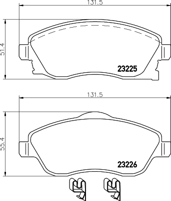 HELLA-PAGID Első fékbetét 8DB355018-511