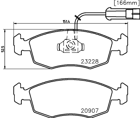 HELLA-PAGID Első fékbetét 8DB355008-521