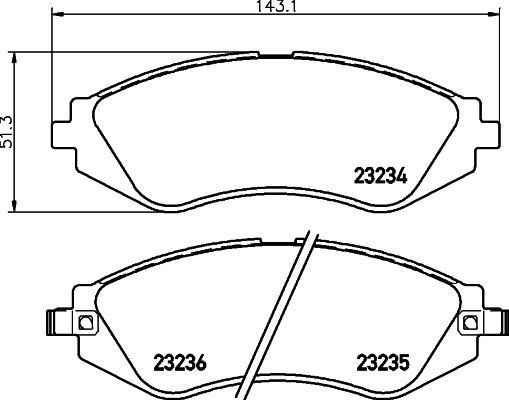 HELLA-PAGID Első fékbetét 8DB355017-141