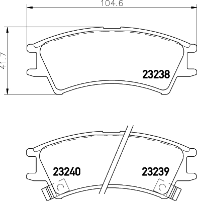 HELLA-PAGID Első fékbetét 8DB355017-051