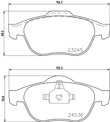 HELLA-PAGID Első fékbetét 8DB355009-101