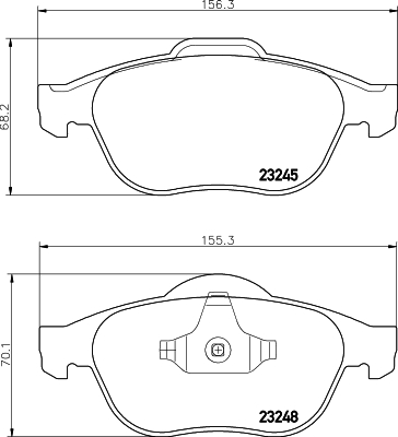 HELLA-PAGID Első fékbetét 8DB355009-111