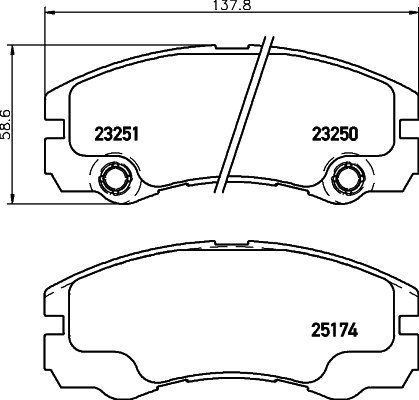 HELLA-PAGID Első fékbetét 8DB355017-131