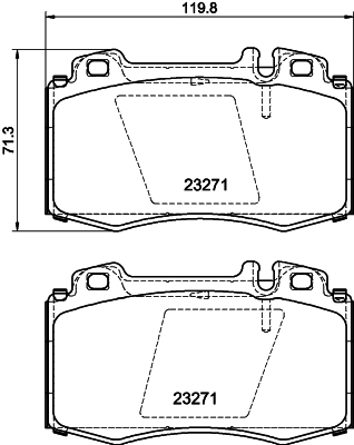 HELLA-PAGID Első fékbetét 8DB355008-691