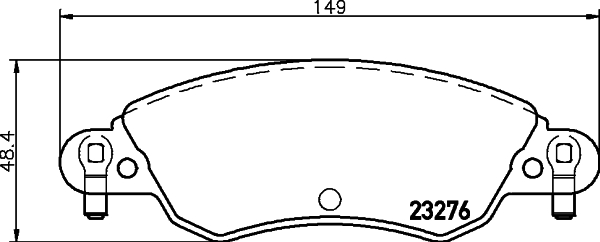 HELLA-PAGID Első fékbetét 8DB355019-431