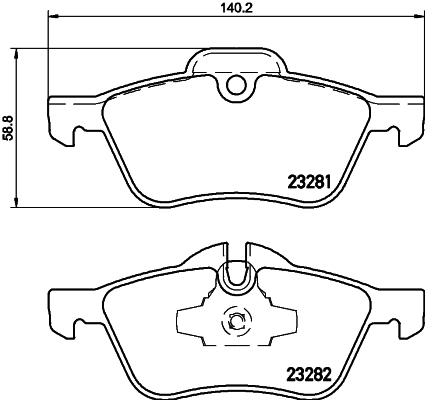 HELLA-PAGID Első fékbetét 8DB355009-171